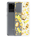 Lemon Samsung® Clear Case showcases a fun design with lemons and desserts, perfect for stylish protection.