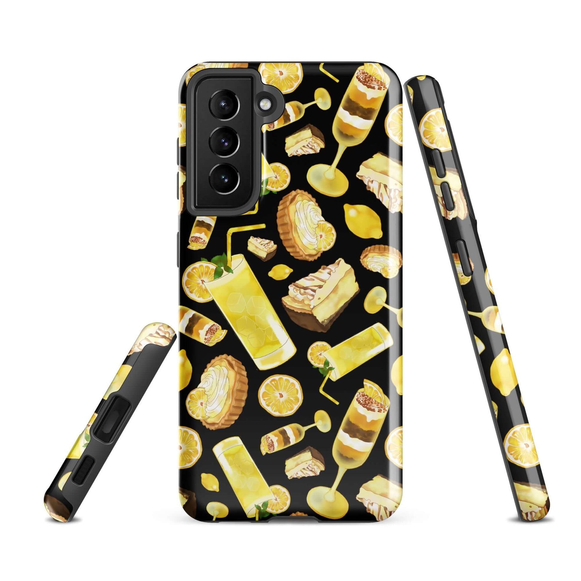 Stylish Lemon Samsung® Tough Case features a vibrant design, ensuring durability and protection for your device.