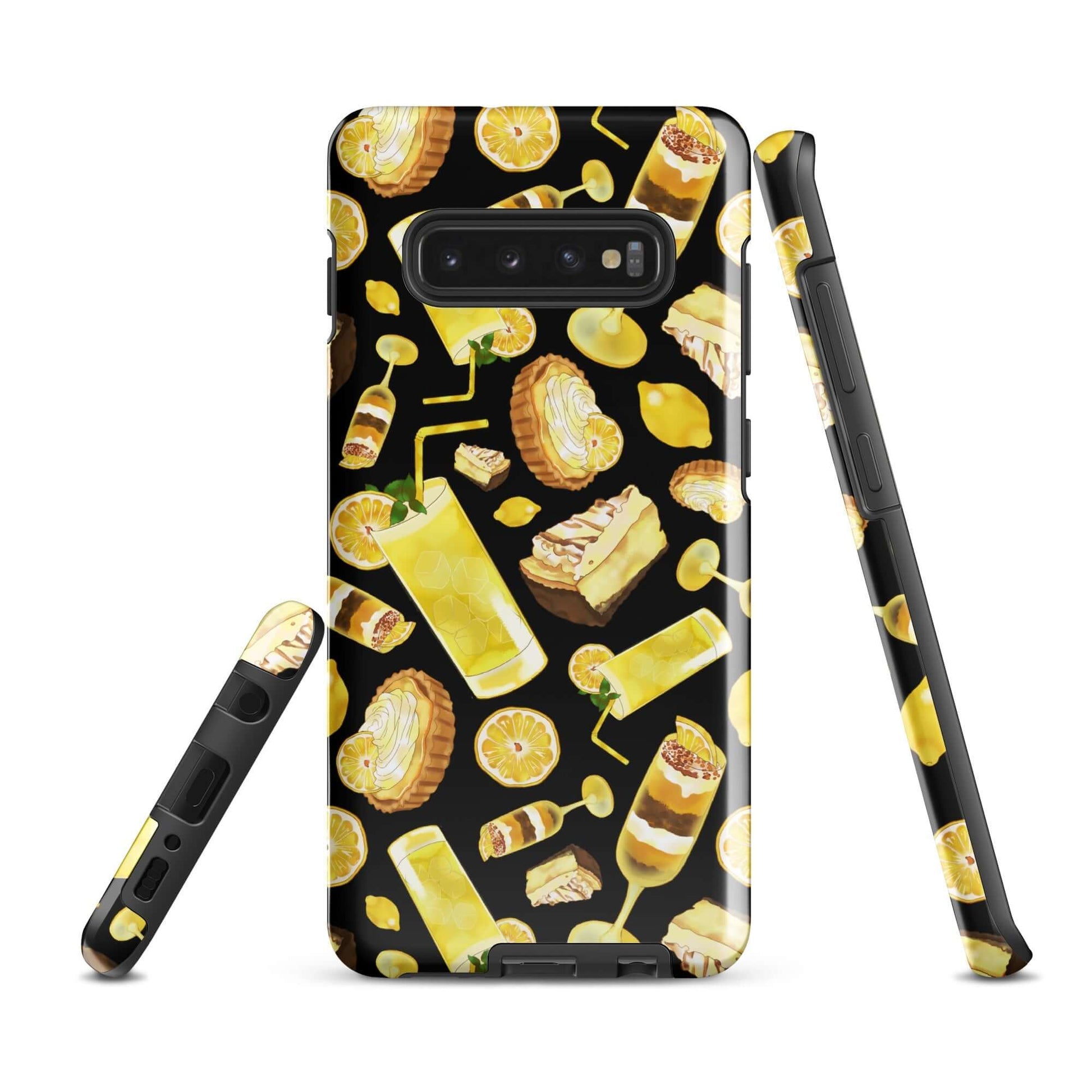 Stylish Lemon Samsung® Tough Case featuring a vibrant lemon design, offering durability and protection for your device.