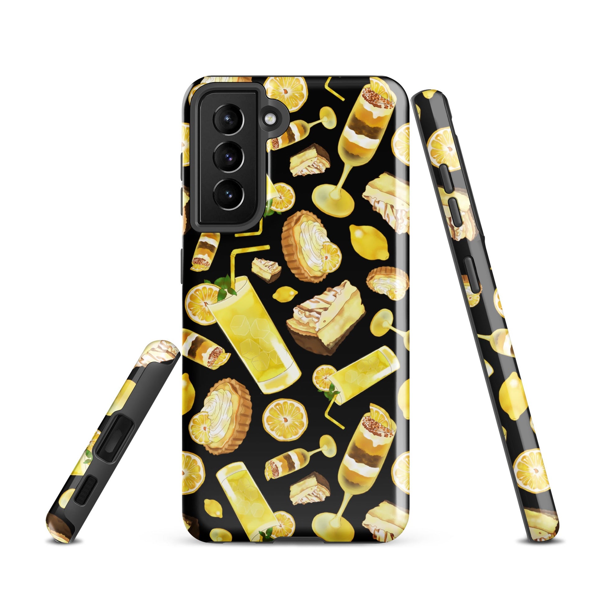 Vibrant Lemon Samsung® Tough Case featuring artistic lemon designs, providing durable protection for your phone.