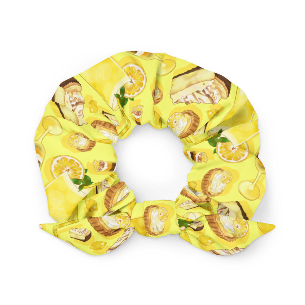 Brighten your day with the Lemon Scrunchie, a stylish accessory adding a fun touch to any outfit!