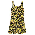 Bright and vibrant Lemon Skater Dress with a flared skirt, perfect for a refreshing summer look.