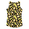 Bright and fun Lemon Tank Top features a vibrant yellow design, perfect for workouts and casual wear.