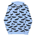 Cozy Lilith Hoodie featuring a vibrant bat print, perfect for fans of bats and demons. A stylish wardrobe staple.