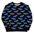 Cozy Lilith Sweatshirt featuring playful bat patterns, perfect for cool nights and stylish comfort.