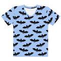 Lilith T-shirt featuring a playful bat pattern, perfect for sunny days and comfortable wear. Ideal for bat lovers!