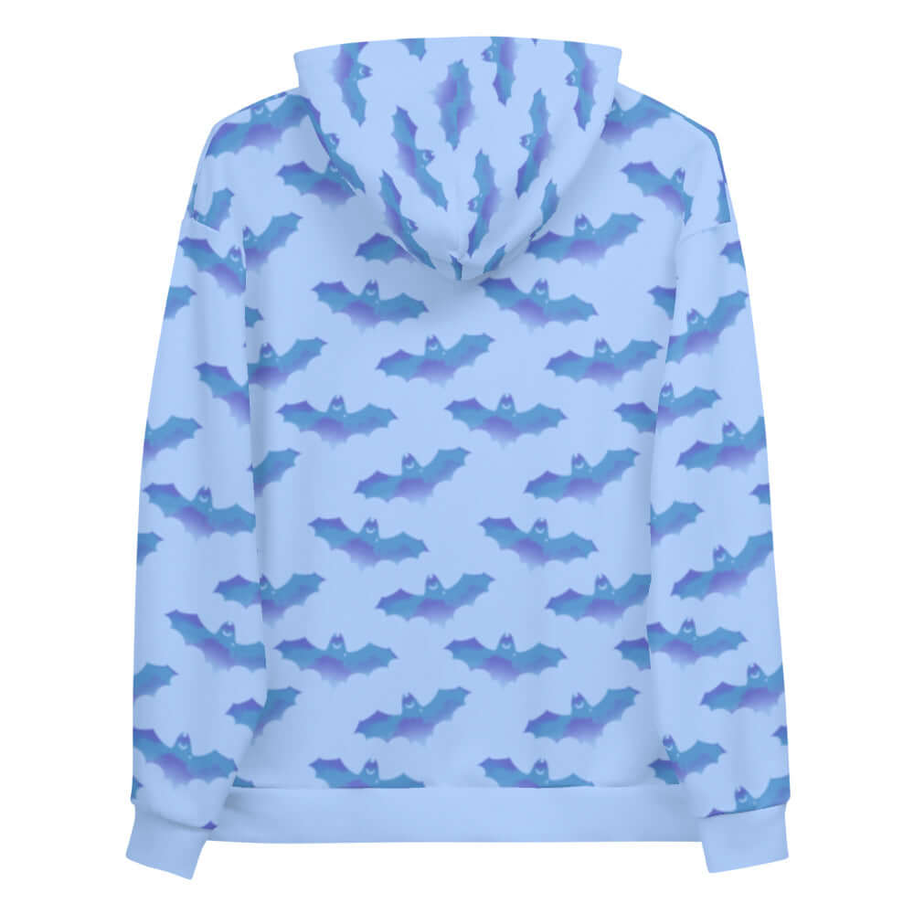 Cozy Lilith Hoodie featuring a vibrant bat print, perfect for a stylish and comfortable wardrobe staple.