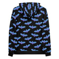 Cozy and stylish Lilith Hoodie featuring a vibrant bat print, perfect for a unique wardrobe staple.