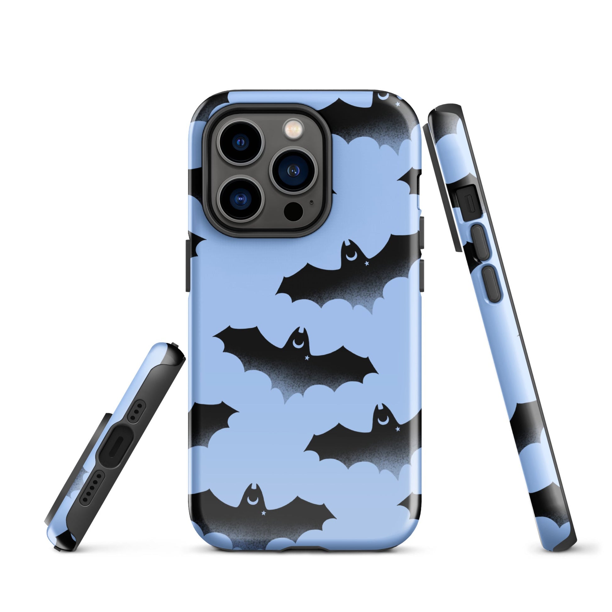 Stylish Lilith iPhone® Tough Case featuring a bat design, offering durable protection and impact absorption.