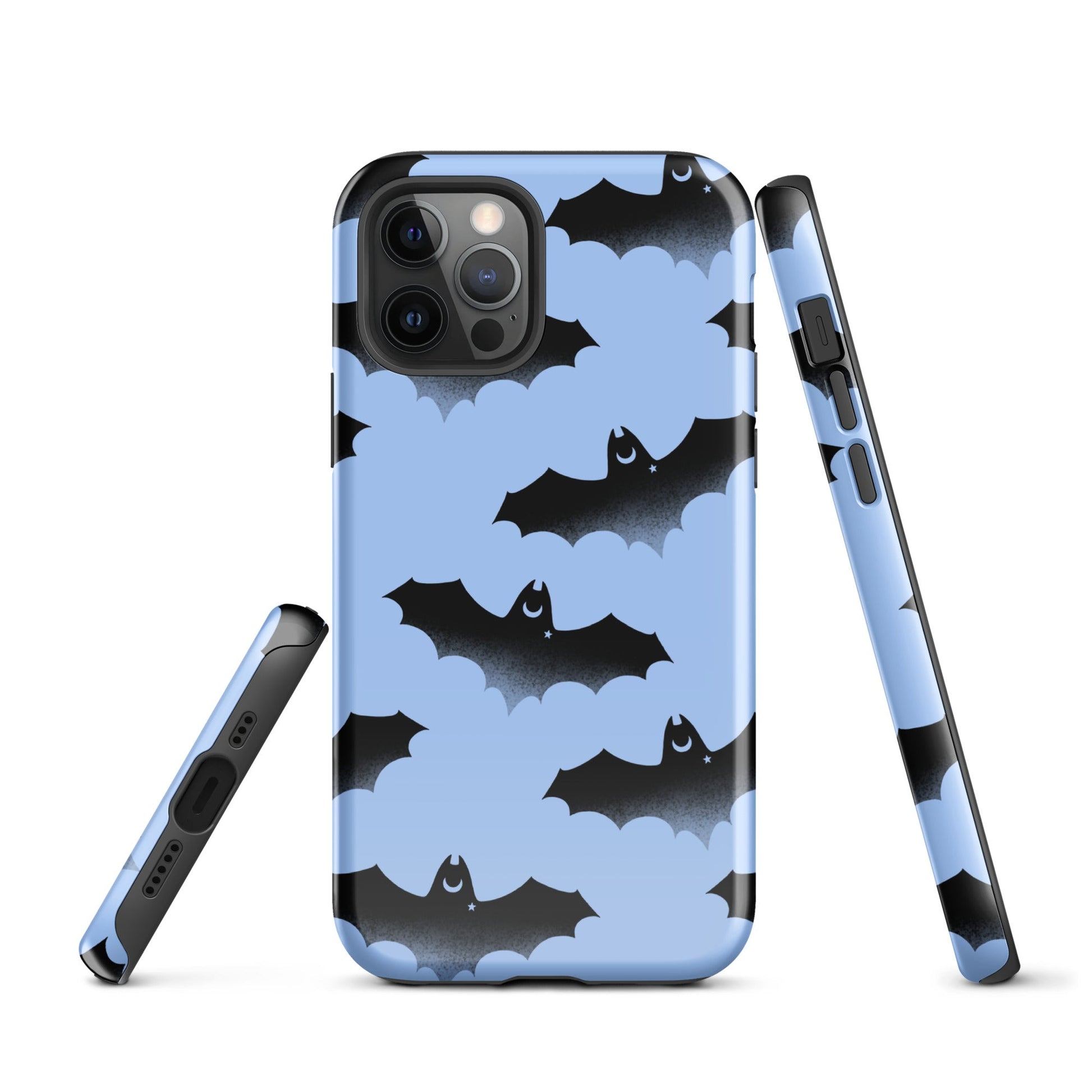 Stylish Lilith iPhone® Tough Case with bat design, offering dual-layer protection for your phone all year round.