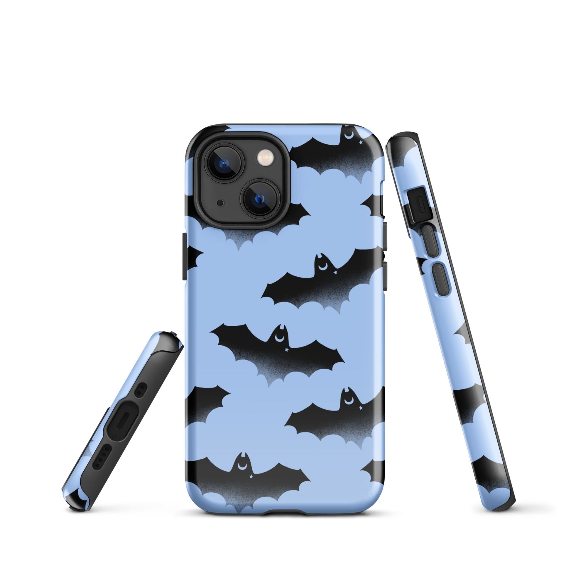 Durable Lilith iPhone® Tough Case with stylish bat design offers protection and impact absorption for your phone.
