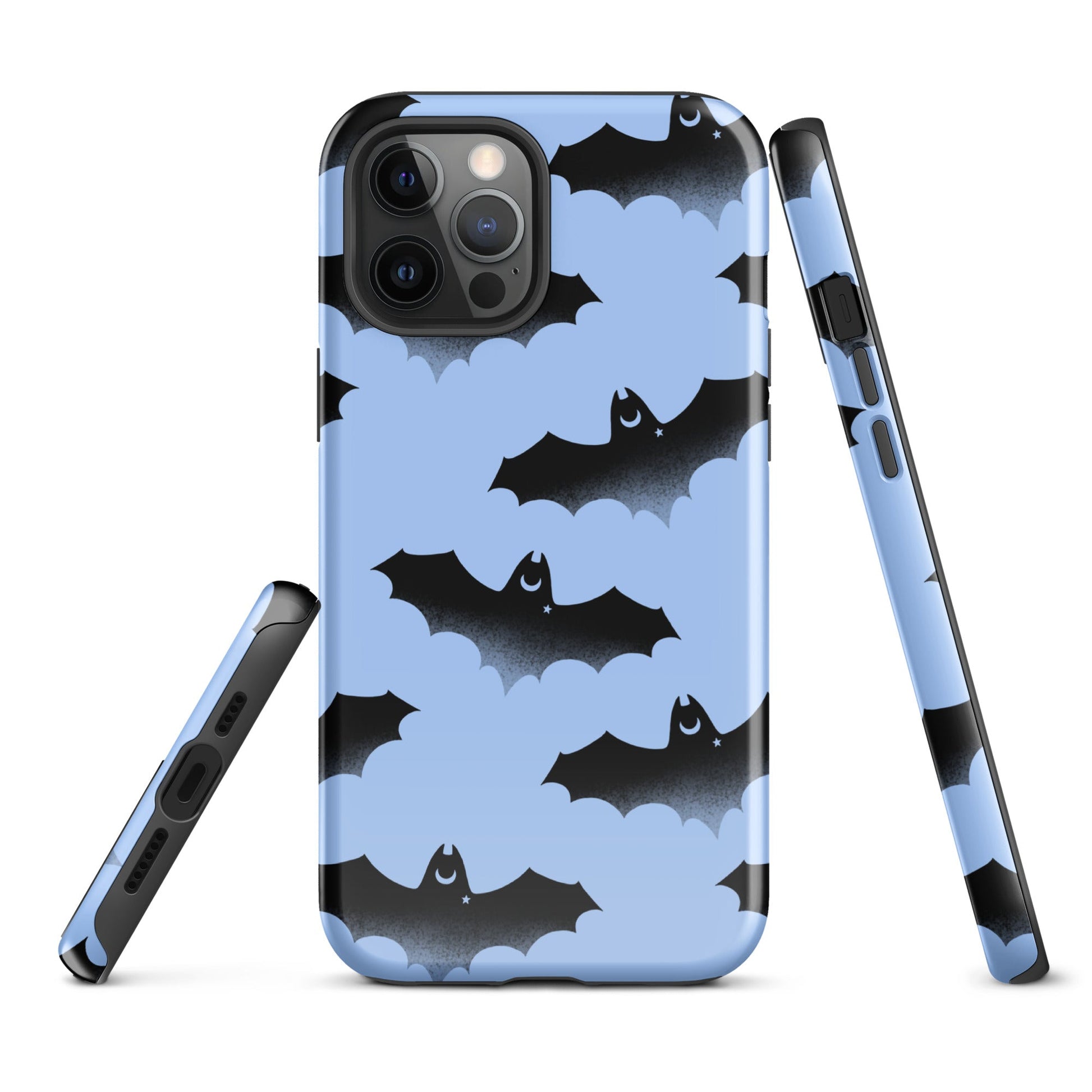 Stylishly protect your phone with the Lilith iPhone® Tough Case, featuring a durable dual-layer design and bat pattern.