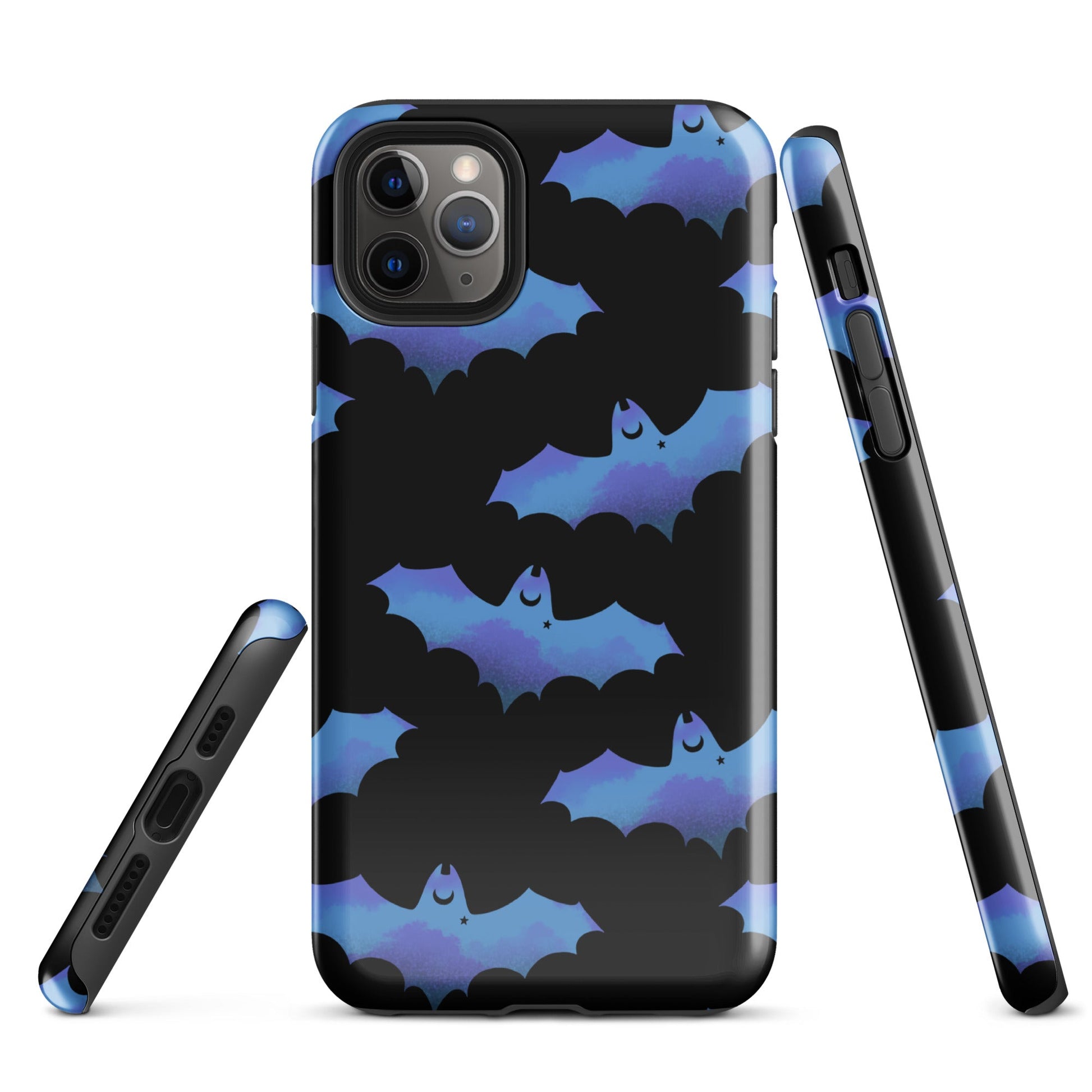 Stylish Lilith iPhone® Tough Case features a bat design for durable protection and maximum impact absorption.