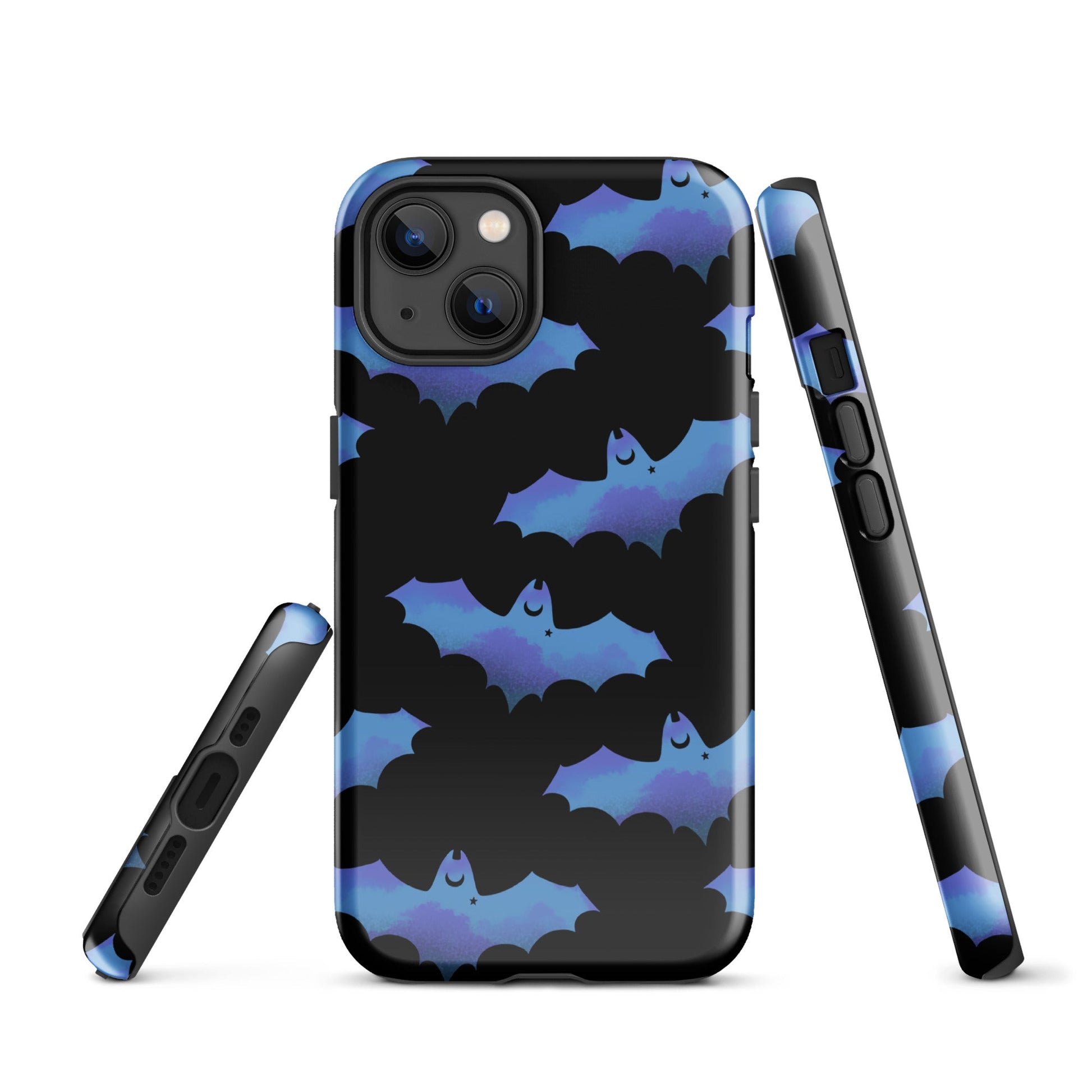 Stylish Lilith iPhone® Tough Case featuring a bat design, providing durable protection and impact absorption.