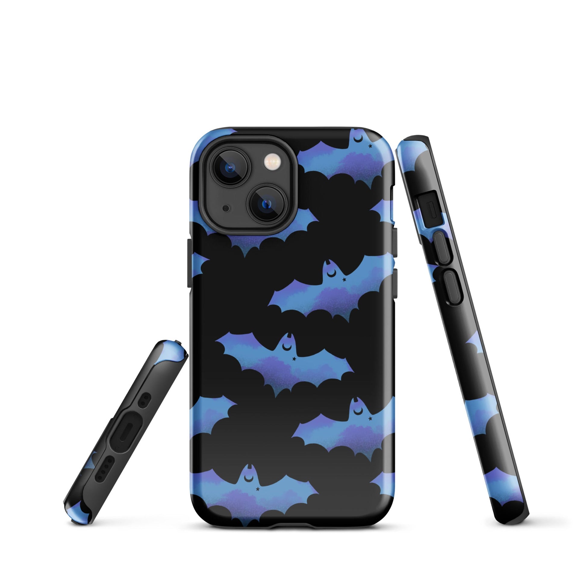 Stylishly protect your phone with the Lilith iPhone® Tough Case, featuring vibrant bat designs and durable materials.