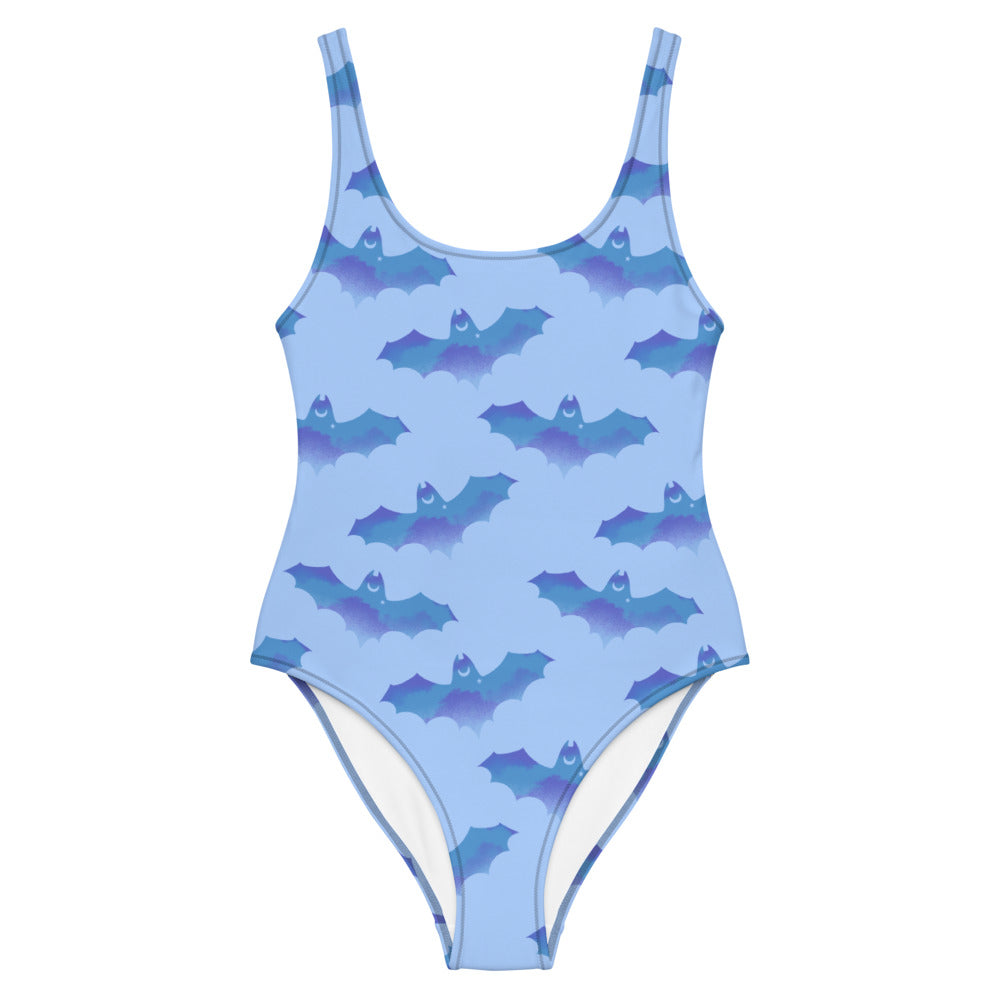 Embrace your dark side with the Lilith One-Piece Swimsuit, featuring a playful bat design perfect for summer.
