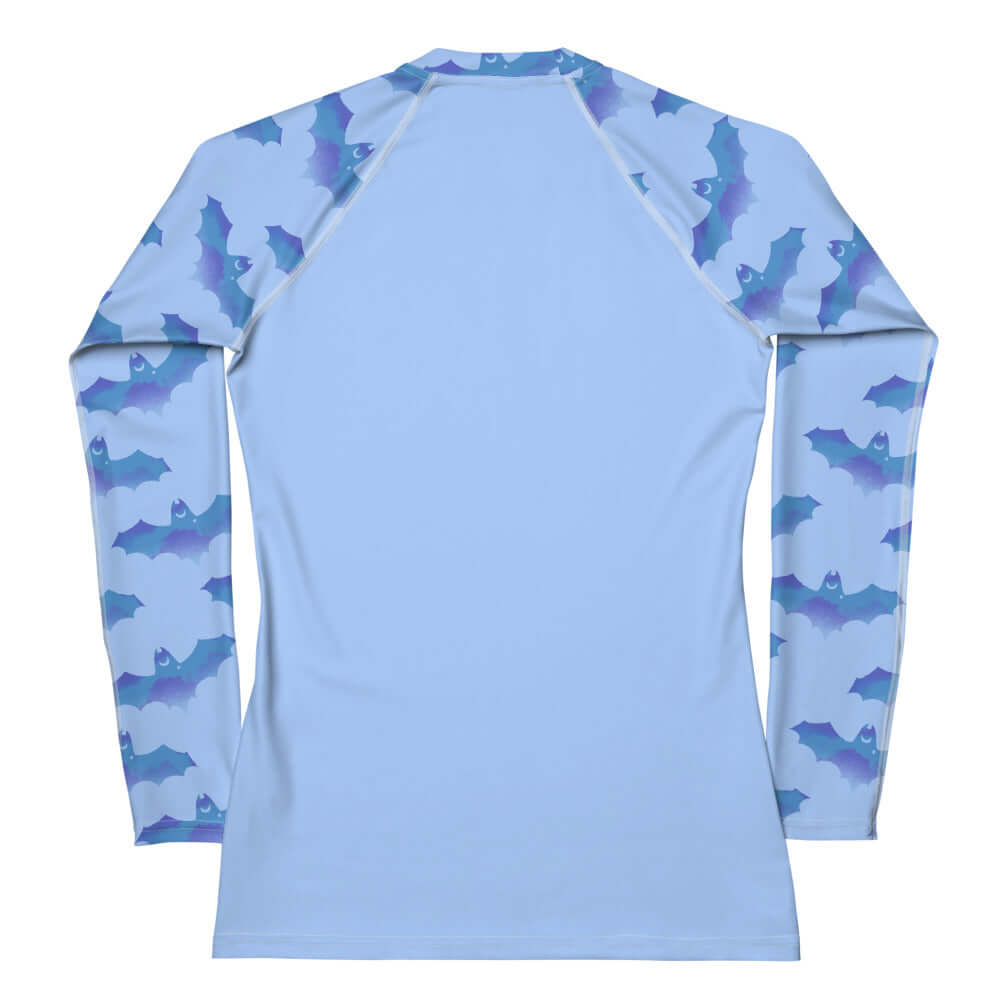 Stylish Lilith Rash Guard with bat design, perfect for active sports and sun protection. Ideal for comfort and performance.