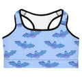 Lilith Sports bra features a striking bat print, perfect for gym motivation and stylish workouts.