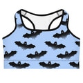 Stylish Lilith Sports bra features a vibrant bat design, offering comfort and support for your workouts.
