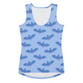 Stylish Lilith Tank Top featuring a fun bat print, perfect for sunny days and a body-hugging fit.