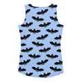 Stylish Lilith Tank Top featuring playful bat prints, perfect for sunny days and a body-hugging fit.