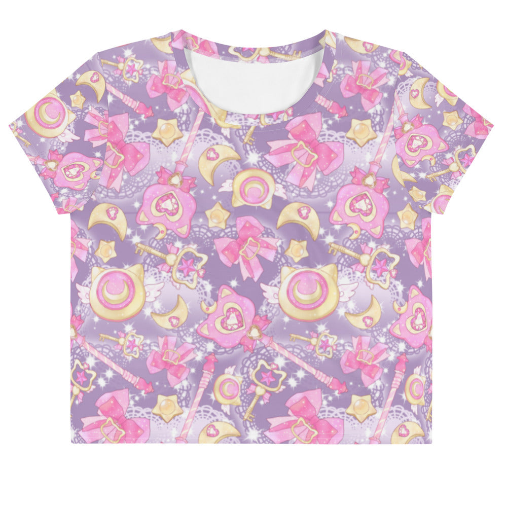 Discover the Magical Girl Crop Top, featuring vibrant graphics perfect for any magical adventure or casual wear!