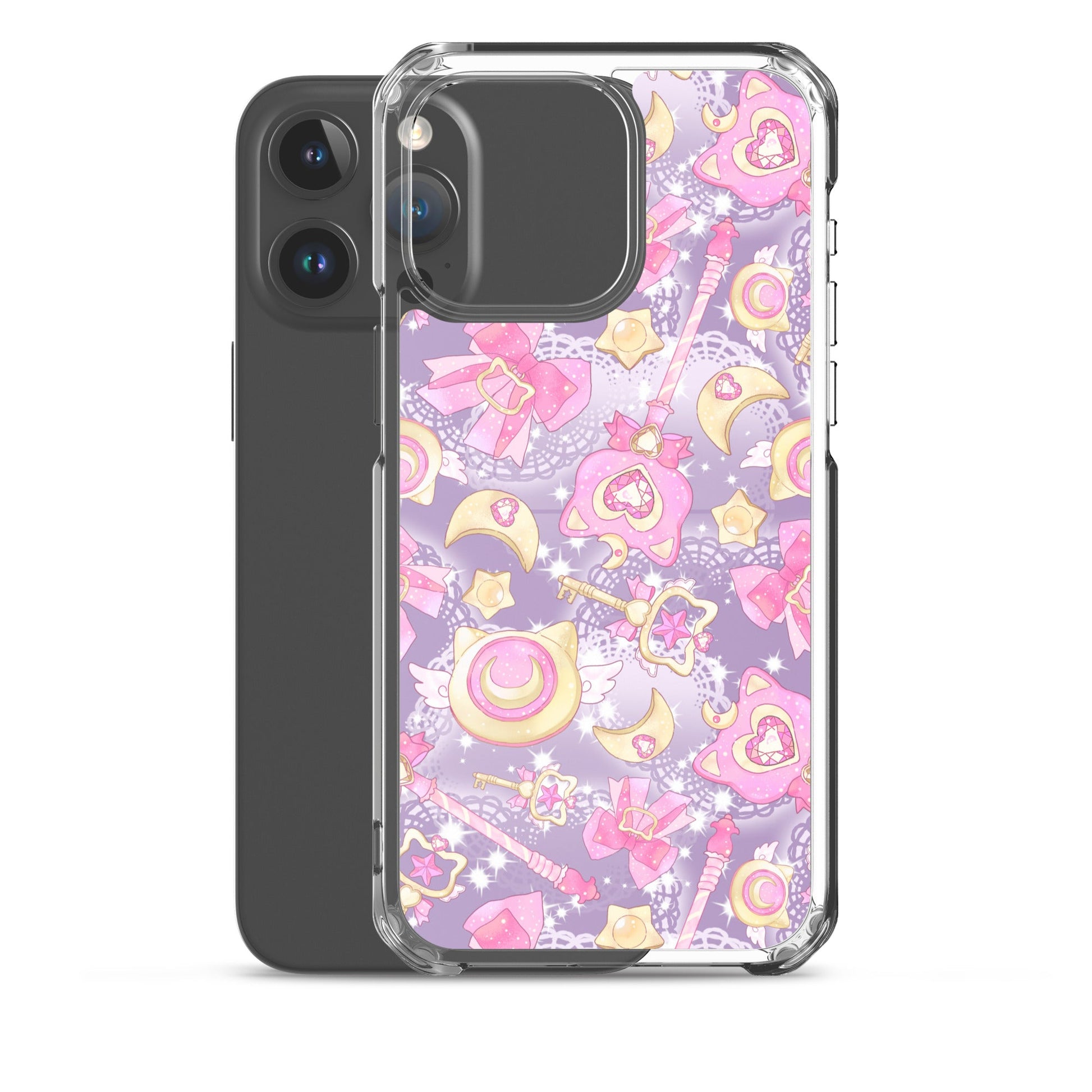 Sleek Magical Girl iPhone® Clear Case featuring vibrant designs, perfect for showcasing your magical style.