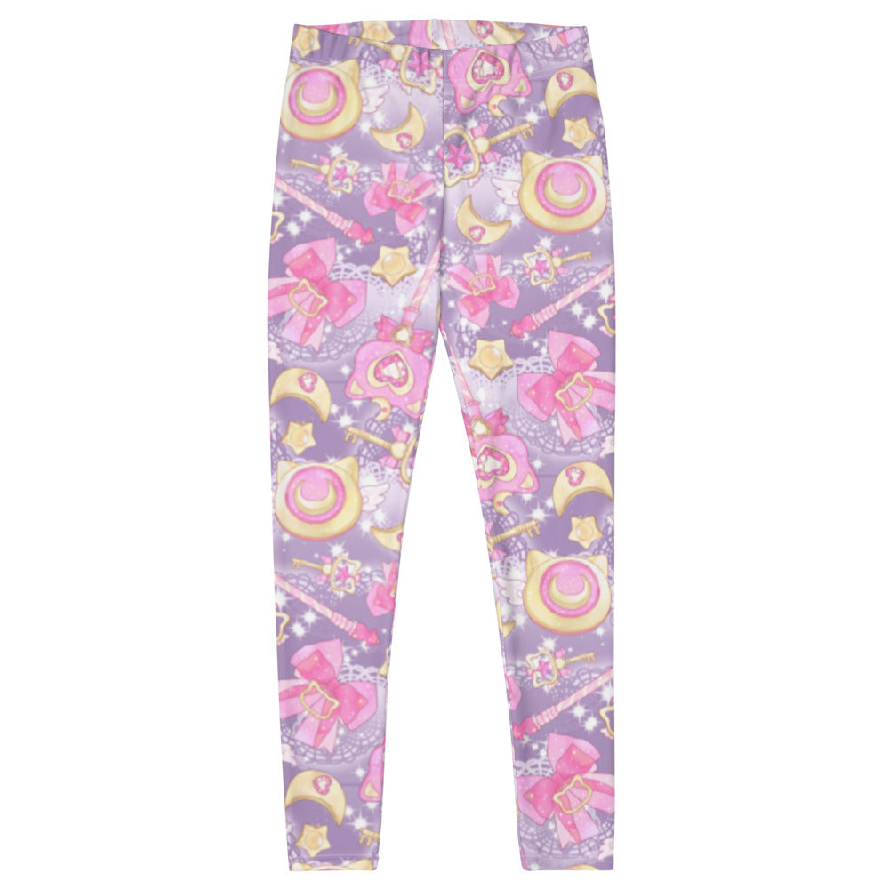 Colorful Magical Girl Leggings featuring cute designs, perfect for a fun and comfortable workout experience.