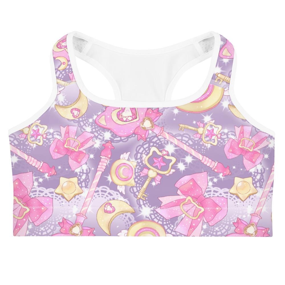 Stylish Magical Girl Sports bra features vibrant designs, perfect for workouts while feeling magical and supported.