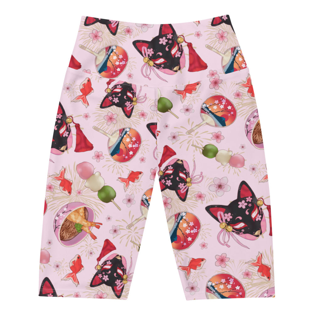 Matsuri Biker Shorts feature a vibrant design, perfect for staying stylish and comfortable this summer.