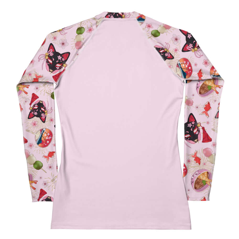 Stylish Matsuri Rash Guard with vibrant patterns, perfect for active wear and sun protection during sports.
