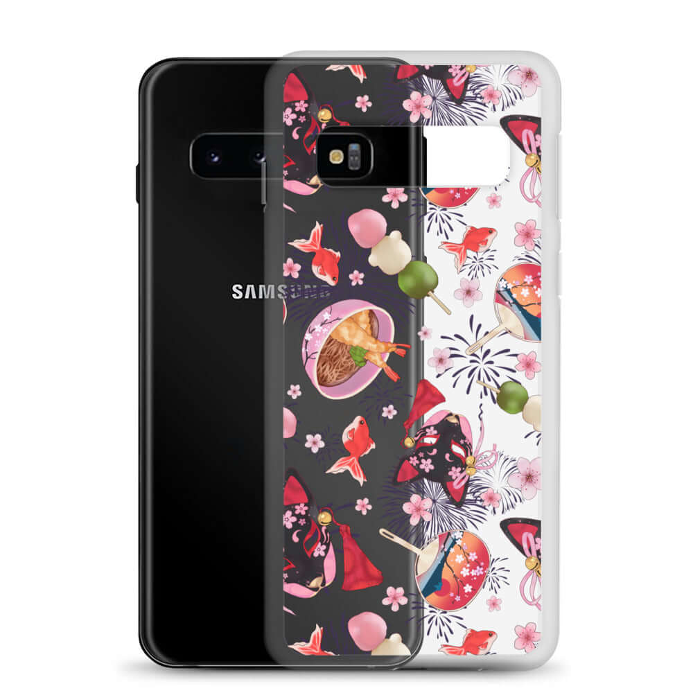 Protect your phone in style with the Matsuri Samsung® Clear Case, featuring vibrant festival designs perfect for summer.