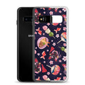 Matsuri Samsung® Clear Case showcases a vibrant festival design, perfect for summer celebrations and phone protection.
