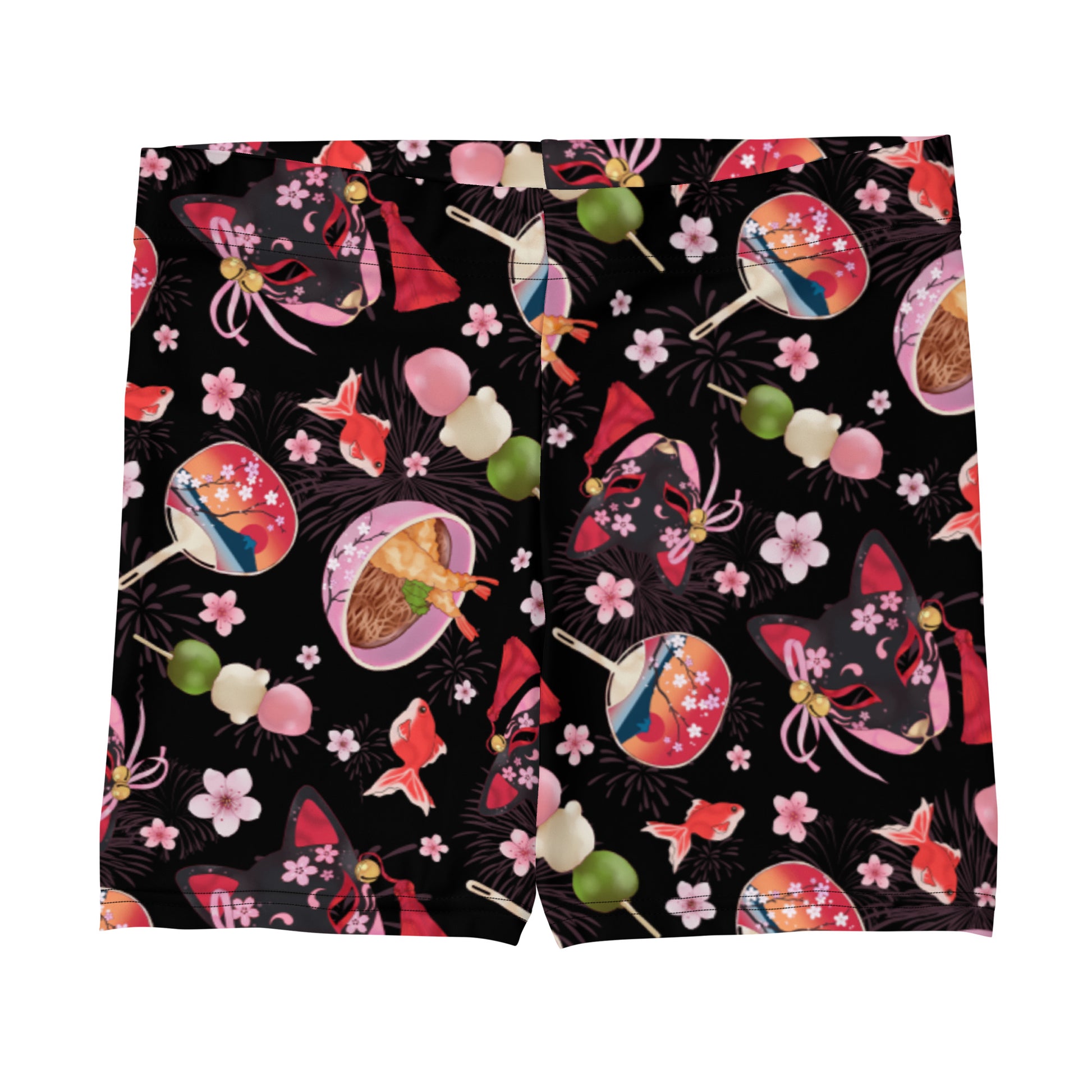 Stylish Matsuri Shorts with vibrant patterns, perfect for staying cool and comfortable during summer outings.