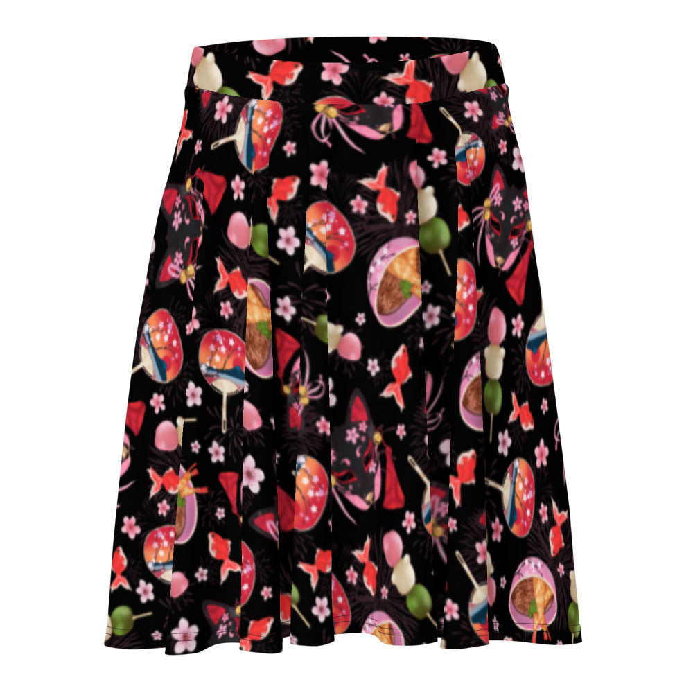 The Matsuri Skater Skirt features a vibrant design, perfect for staying stylish and cool all summer long.
