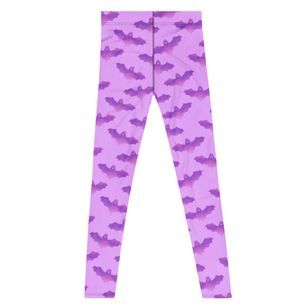 Men's Aensland Leggings in vibrant bat print, perfect for workouts and casual wear, offering comfort and style.