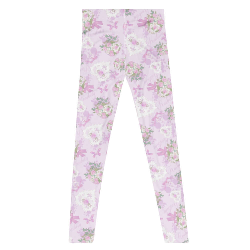 Men's Anniversary Leggings feature a floral design, perfect for workouts or casual wear. Enjoy soft, stretchy comfort!
