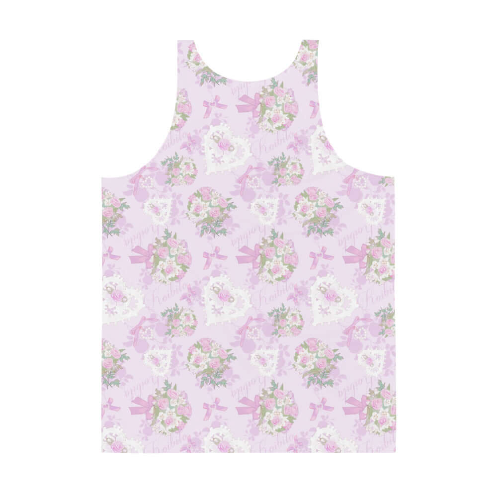 Men's Anniversary Tank Top featuring vibrant floral patterns, soft material, and a comfortable relaxed fit.