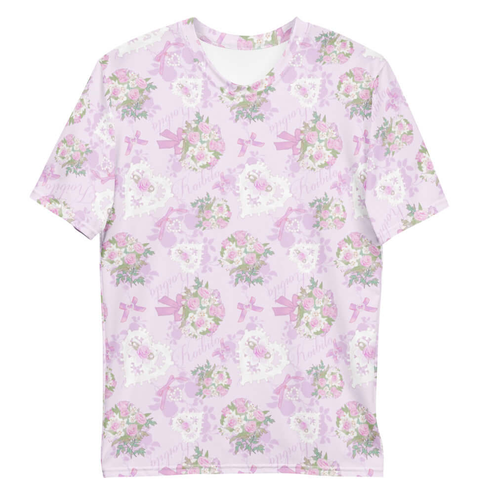 Stylish Men's Anniversary T-shirt features a floral print, perfect for comfort and special celebrations.