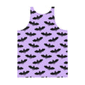Men's Morrigan Tank Top featuring a vibrant bat pattern, perfect for a stylish and relaxed fit. Ideal for any occasion.