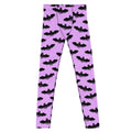 Men's Aensland Leggings in purple bat print, perfect for workouts and active wear comfort. Ideal for various activities.