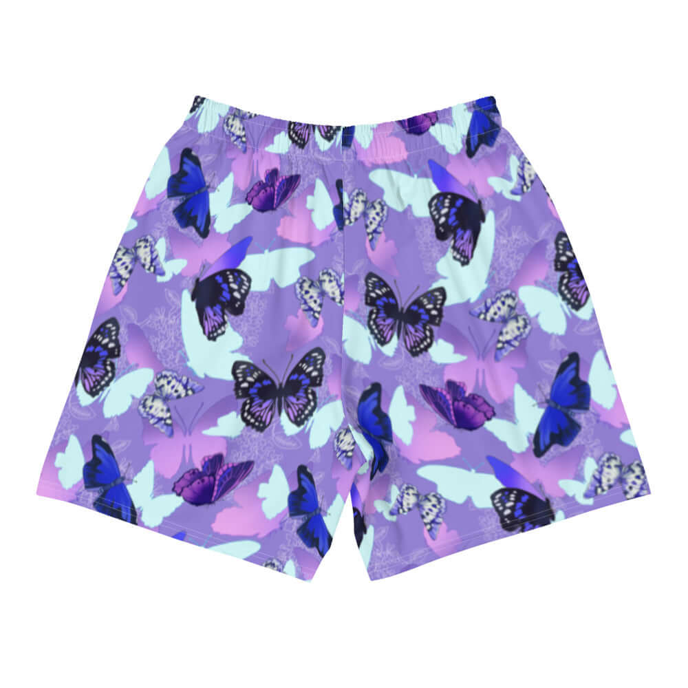 Stylish Men's Butterfly Athletic Shorts feature vibrant butterfly prints, perfect for any active lifestyle.