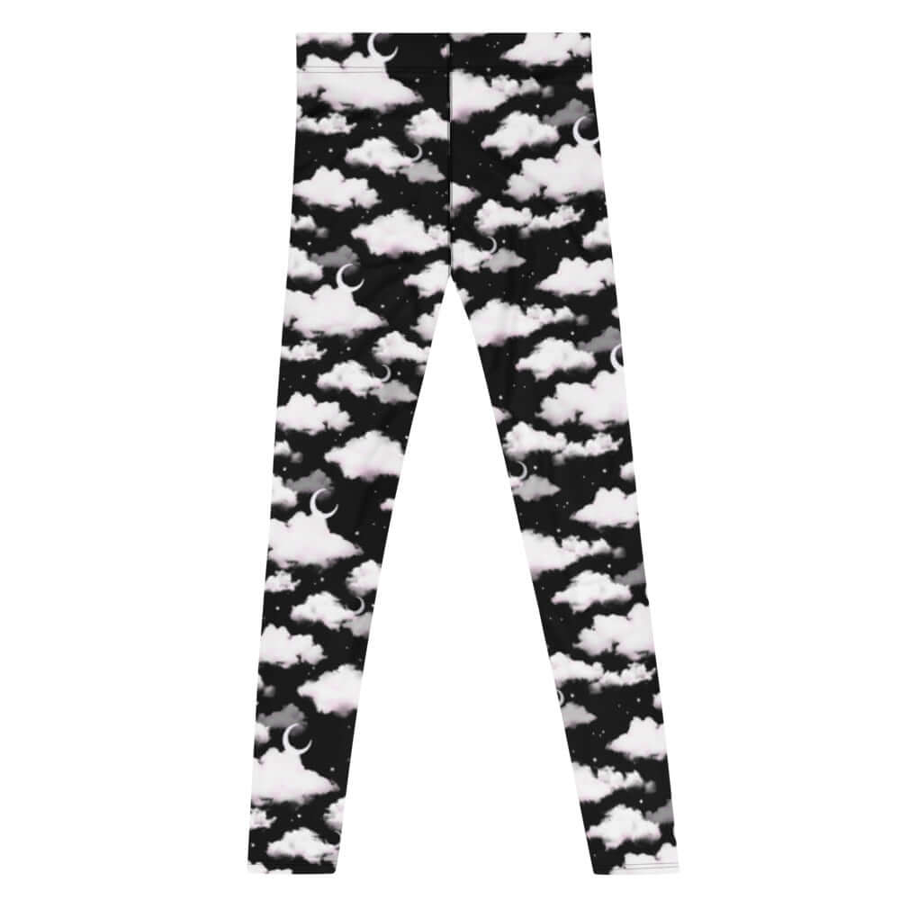 Stylish Men's Cloudy Sky Leggings featuring a unique cloud pattern, perfect for workouts and everyday wear.