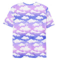 Men's Cloudy Sky T-shirt features a dreamy pastel cloud design, perfect for casual comfort and style.