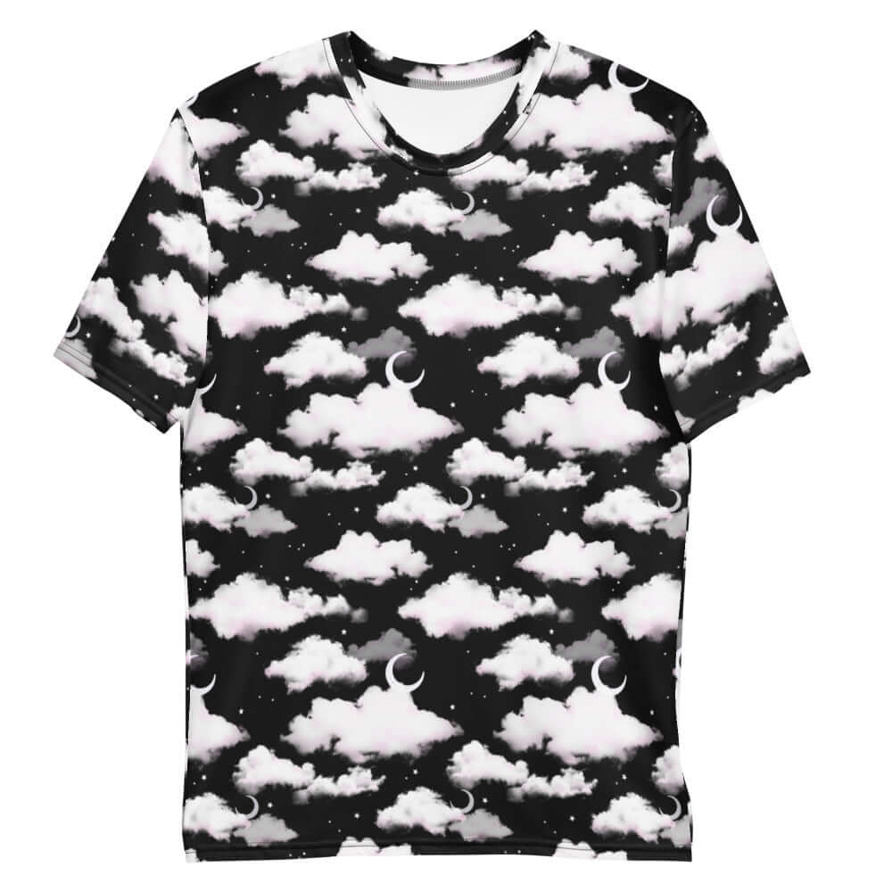 Stylish Men's Cloudy Sky T-shirt featuring a smooth, stretchy fabric, perfect for any casual occasion.