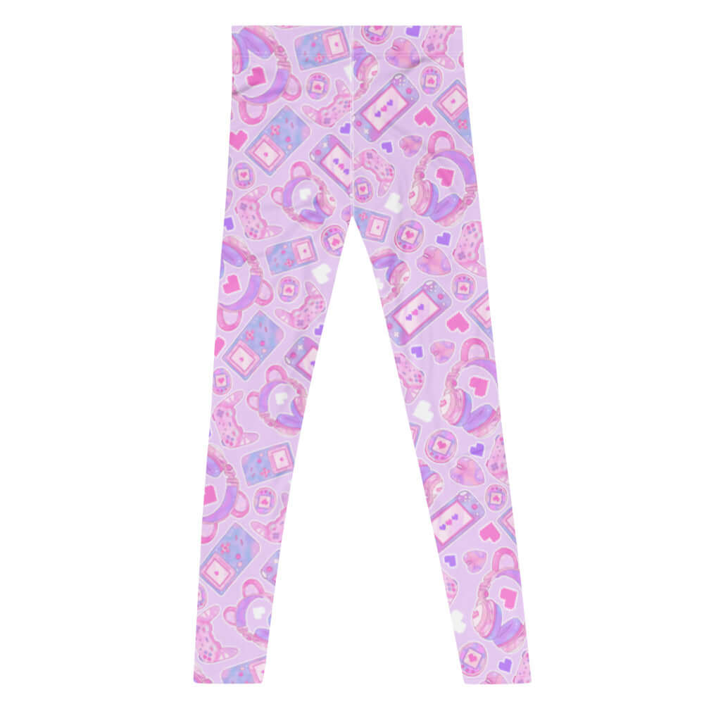 Men's Gamer Girl Leggings feature a fun design, perfect for active wear or layering during workouts.