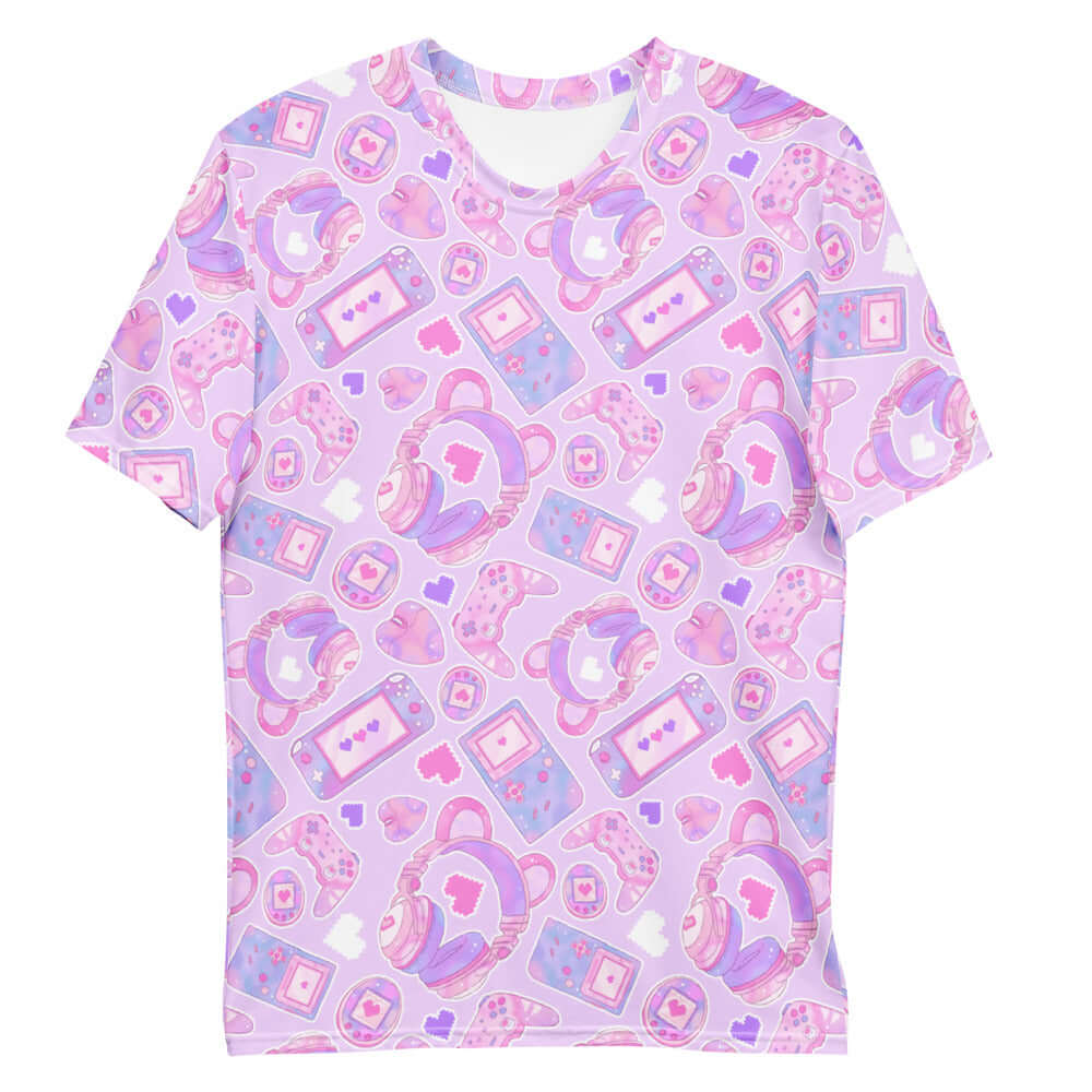 Stylish Men's Gamer Girl T-shirt features a fun design, perfect for comfort and gaming lovers alike.