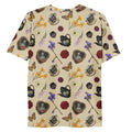 Colorful Men's Gothic Tea Time T-shirt featuring floral and teacup designs, perfect for stylish comfort.