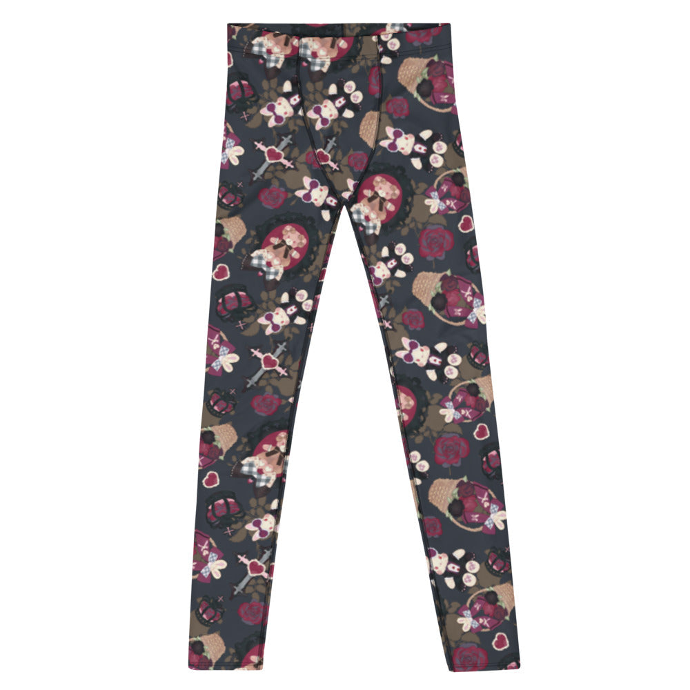 Men's Gothic Teddy Leggings feature a unique design, perfect for workouts or casual wear with super soft fabric.