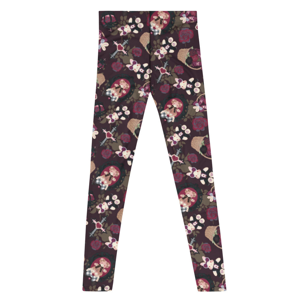 Stylish Men's Gothic Teddy Leggings featuring a unique print, perfect for workouts and casual wear.